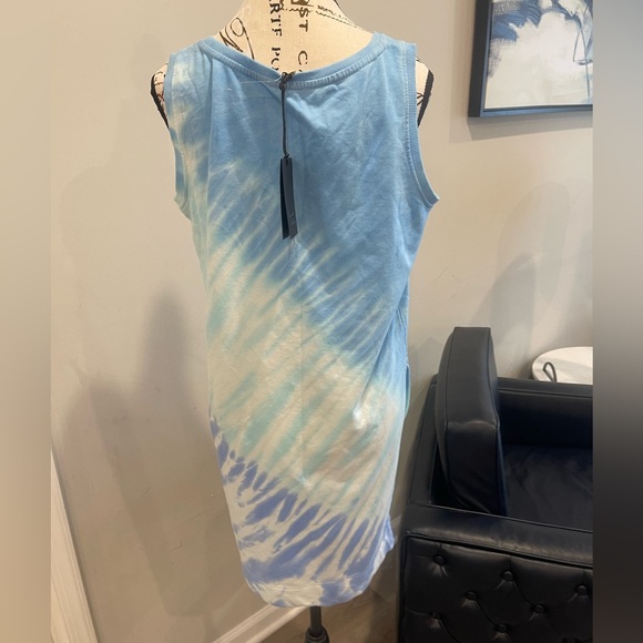 Jane and Delancey Blue Tie-Dye Sleeveless Tank Dress - Size M - Picture 2 of 4